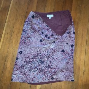 Purple Floral Skirt